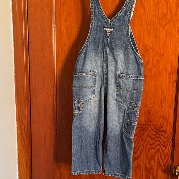 Distressed OshKosh B'gosh Classic Blue Kids Overalls Size 18M - Picture 8 of 9